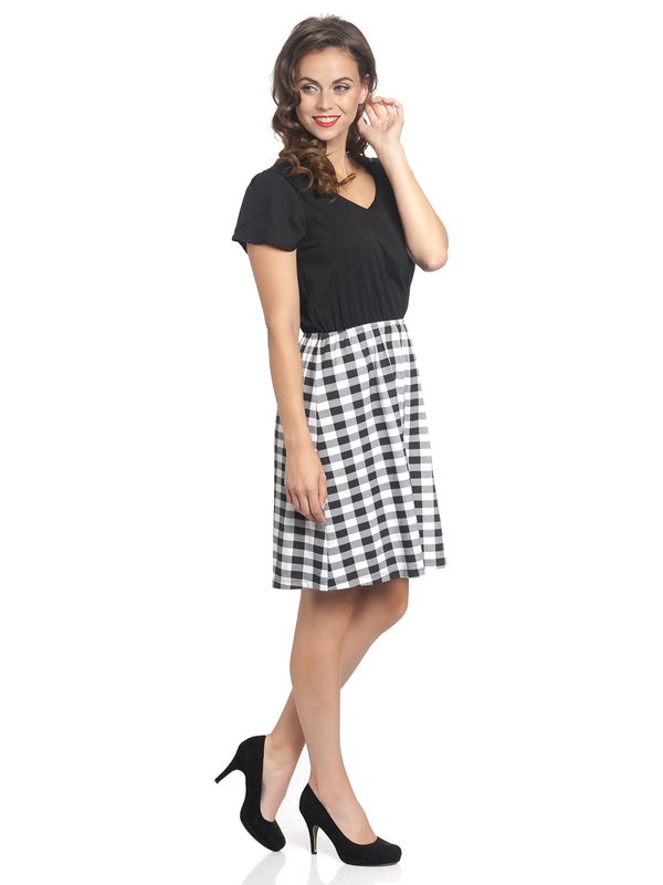 Nastrovje Potsdam Pussy Deluxe Vichy Fantasy Dress schwarz/allover zollfrei