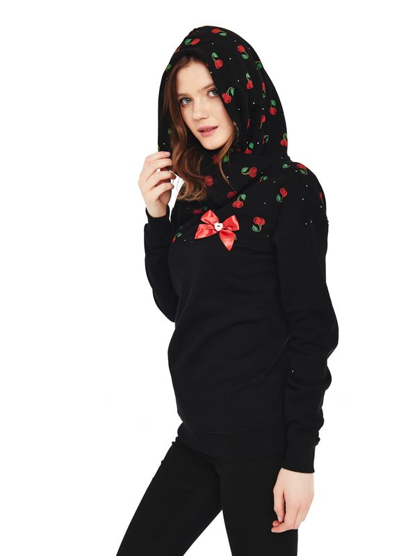 Nastrovje Potsdam Pussy Deluxe Cherry Bomb Schalkragenpullover für Damen 2025