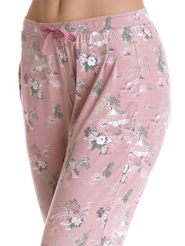 Nastrovje Potsdam Vive Maria Chinese Teahouse Damen Schlafhose lightpink allover Fabrikverkauf