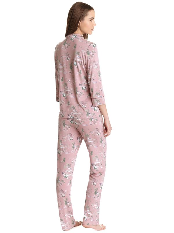 Nastrovje Potsdam Vive Maria Chinese Teahouse Damen Pyjama lightpink allover Blitzverkäufe