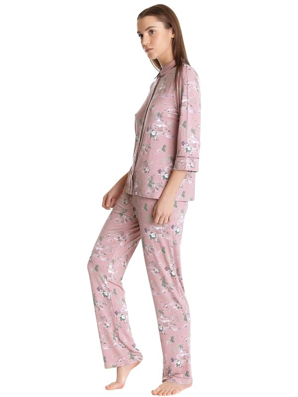 Nastrovje Potsdam Vive Maria Chinese Teahouse Damen Pyjama lightpink allover Blitzverkäufe