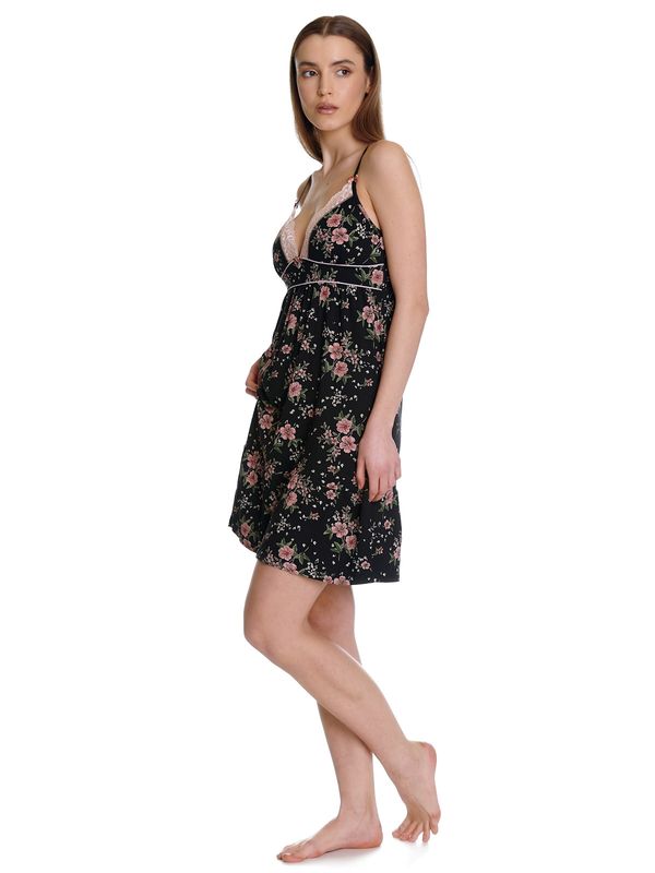 Nastrovje Potsdam Vive Maria Hibiscus Dream Damen Negligée schwarz allover Kostenloser Versand