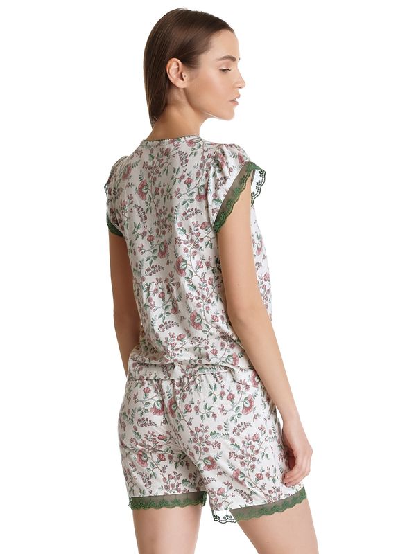 Nastrovje Potsdam Vive Maria Garden Girl Damen Pyjama creme/allover Versandkostenfrei