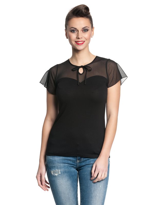 Nastrovje Potsdam Pussy Deluxe Lovely Chic Damen T-Shirt schwarz Cyber Monday