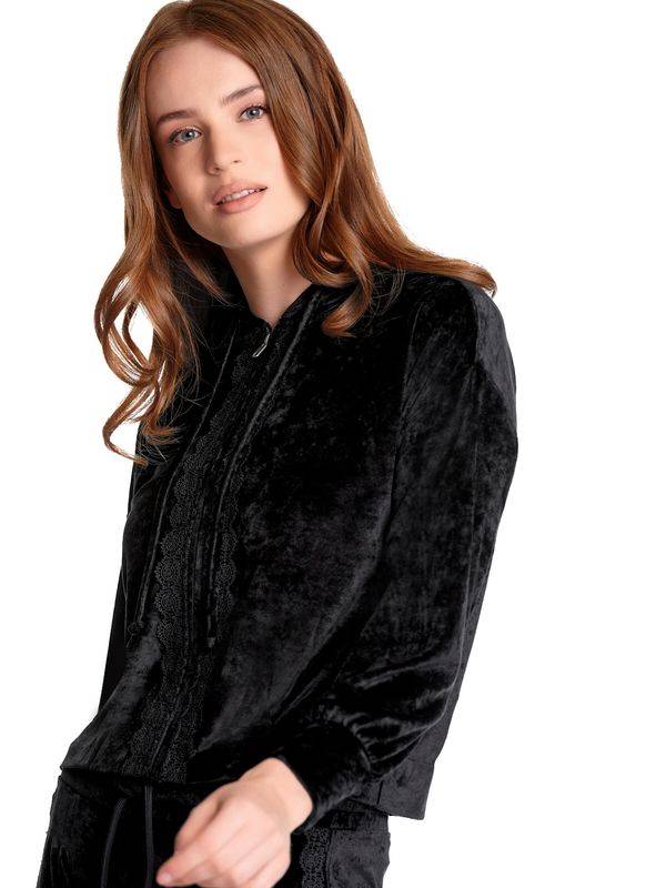 Nastrovje Potsdam Vive Maria Velvet Dream Damen Kapuzensweatjacke schwarz Jubiläumsangebot