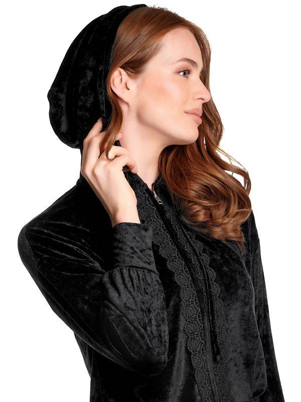 Nastrovje Potsdam Vive Maria Velvet Dream Damen Kapuzensweatjacke schwarz Jubiläumsangebot