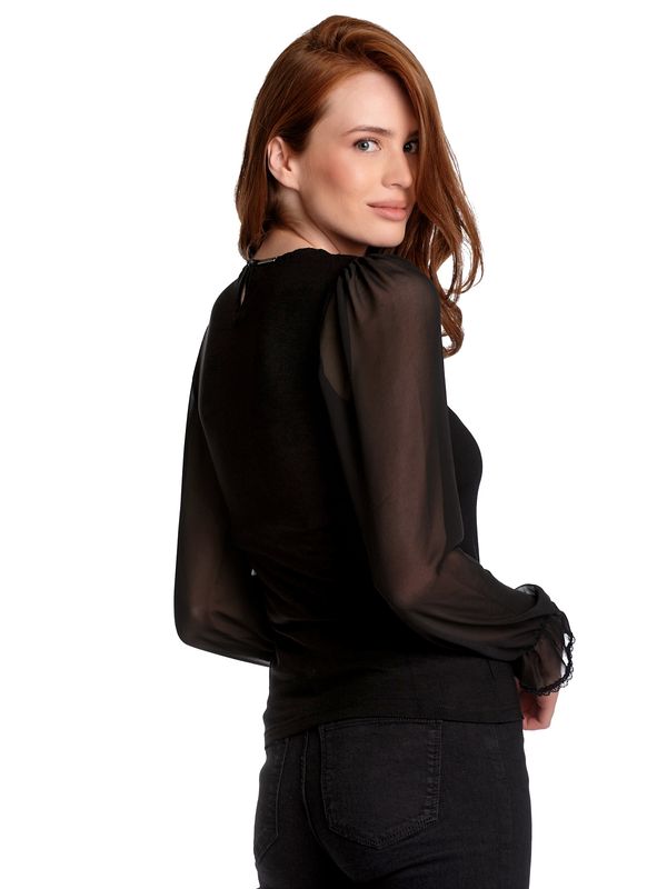 Nastrovje Potsdam Vive Maria Lace Dream Damen Langarmshirt schwarz Heißer Verkauf