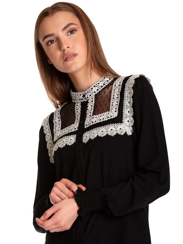 Nastrovje Potsdam Vive Maria Nuit Francaise Damen Langarmbluse schwarz Zeitlich begrenztes Angebot
