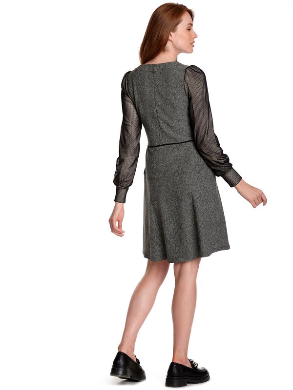 Nastrovje Potsdam Vive Maria Cottage Girl Damen A-Linien-Kleid grau meliert/schwarz Räumungsverkauf