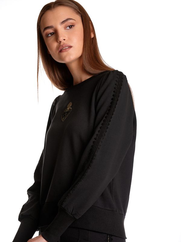 Nastrovje Potsdam Vive Maria Holy Heart Damen Sweatshirt schwarz Neueste Stile