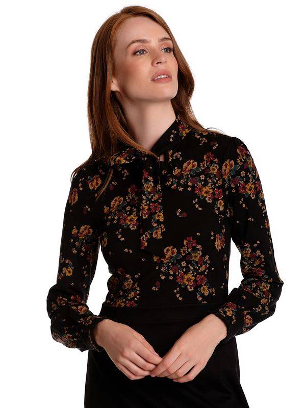 Nastrovje Potsdam Vive Maria Writing Diary Damen Blusenkleid schwarz allover Kostenloser Versand international