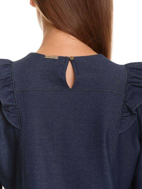 Nastrovje Potsdam Vive Maria Nevada Denim Damen Shirtbluse blau Günstiger Verkauf
