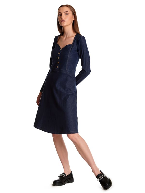 Nastrovje Potsdam Vive Maria Nevada Girl Denim Damen A-Linien-Kleid blau Meist gekauft