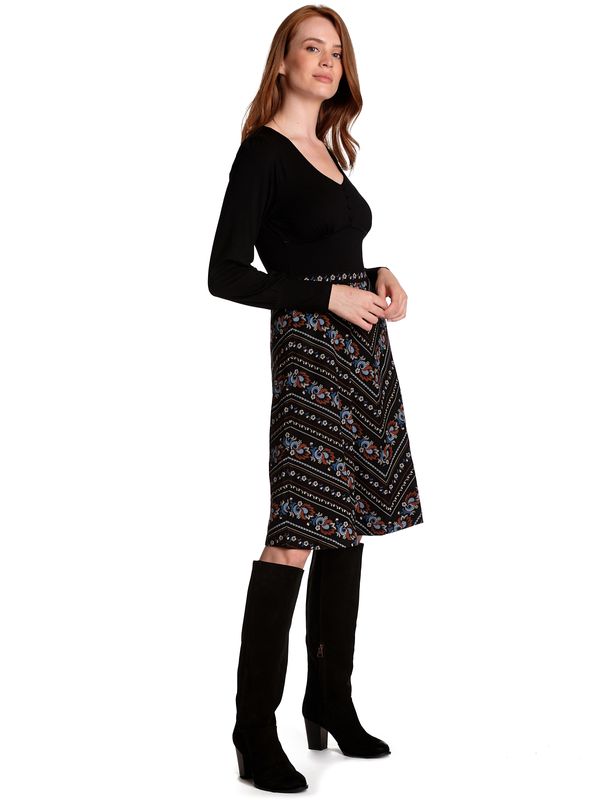 Nastrovje Potsdam Vive Maria Poetry Girl Damen A-Linien-Kleid schwarz allover Limitierter Zeitrabatt