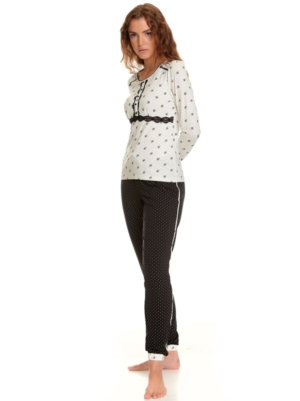 Nastrovje Potsdam Vive Maria Bisou Damen Pyjama creme allover/schwarz allover Vatertagsangebot