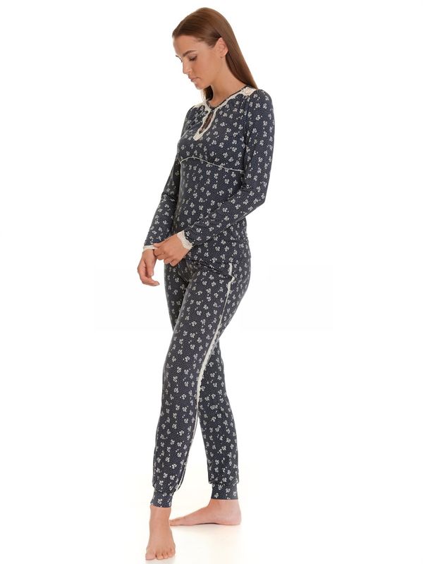 Nastrovje Potsdam Vive Maria Blooming Stars Damen Pyjama blau allover Valentinstagsangebot