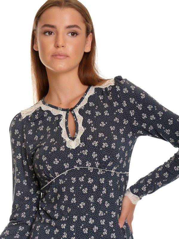 Nastrovje Potsdam Vive Maria Blooming Stars Damen Pyjama blau allover Valentinstagsangebot