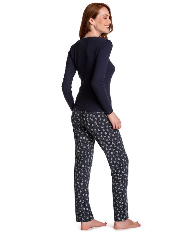 Nastrovje Potsdam Vive Maria Blooming Night Damen Pyjama blau allover Jubiläumsangebot