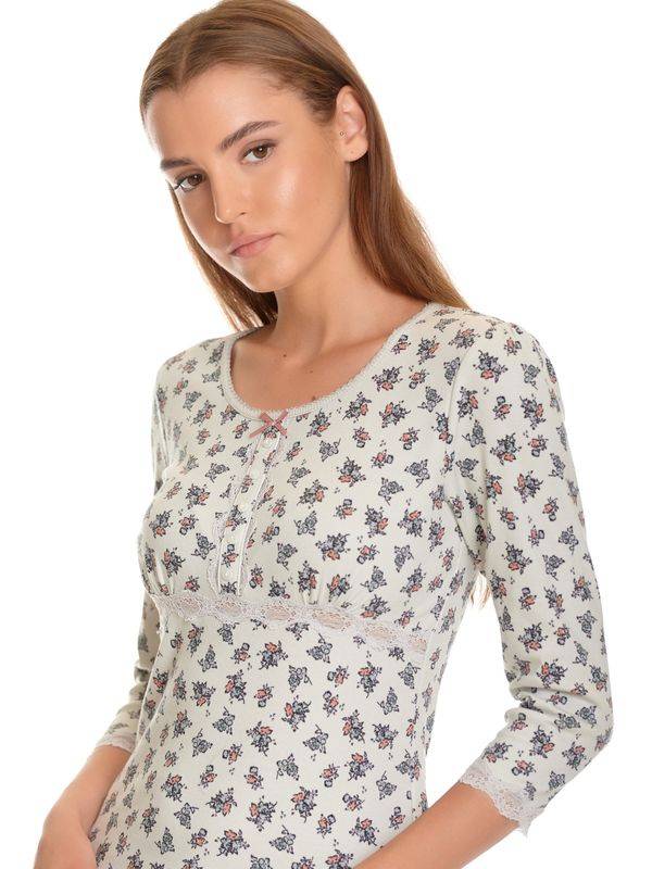 Nastrovje Potsdam Vive Maria Sugar Girl Damen Pyjama hellgrau allover Top Angebot