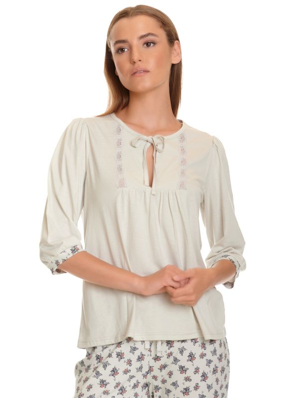 Nastrovje Potsdam Vive Maria Sugar Babe Damen Pyjama hellgrau allover Neueste Mode