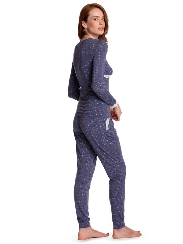 Nastrovje Potsdam Vive Maria Cosy Hanoi Damen Pyjama blau allover Zeitlich begrenztes Angebot