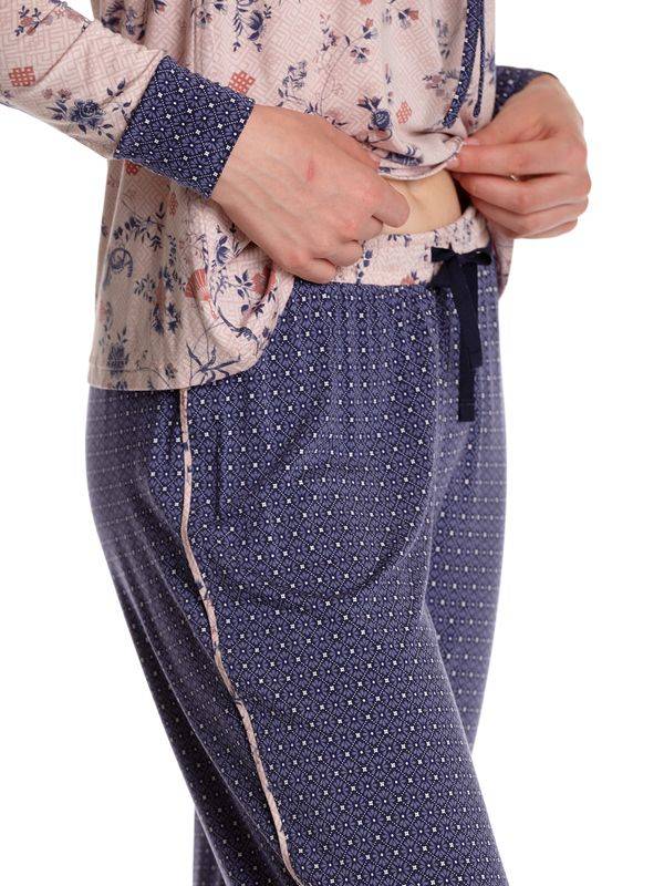 Nastrovje Potsdam Vive Maria Hanoi Love Damen Pyjama lila allover/blau allover Neuheiten