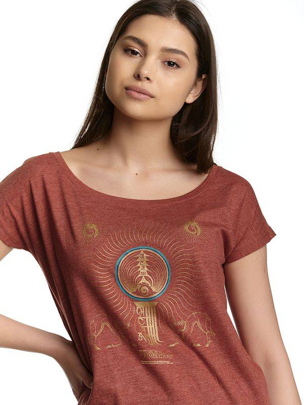 Nastrovje Potsdam Fantastic Beasts Creatures Damen Loose-Shirt rot meliert Riesige Rabatte