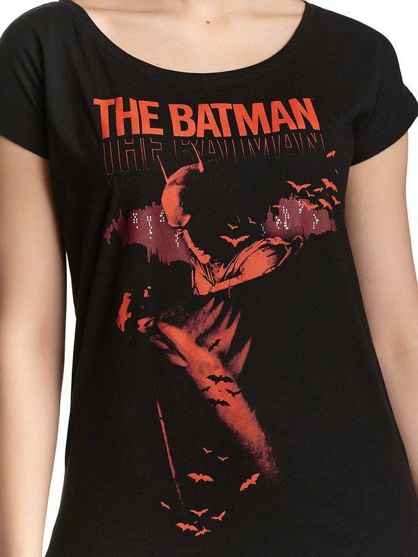 Nastrovje Potsdam Batman Bloody Night Damen Loose-Shirt schwarz Begrenzt auf 3 Tage