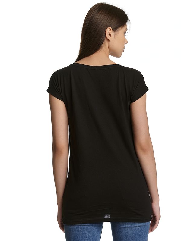 Nastrovje Potsdam Amufun Alpacasso Spit Happens Damen Loose-Shirt schwarz Black Friday Preise