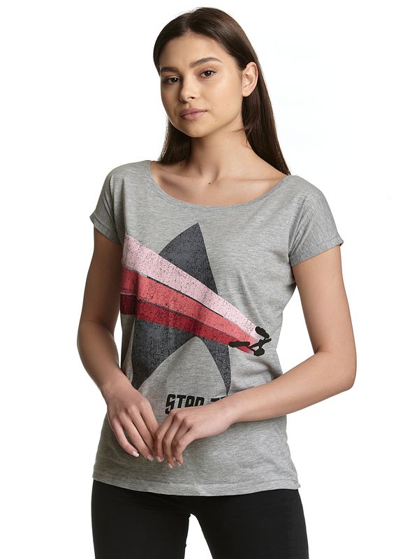Nastrovje Potsdam Star Trek Free Flight Damen Loose-Shirt grau meliert Im Verkauf