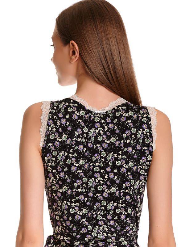 Nastrovje Potsdam Vive Maria Midnight Flower Damen Wickelkleid schwarz allover Online