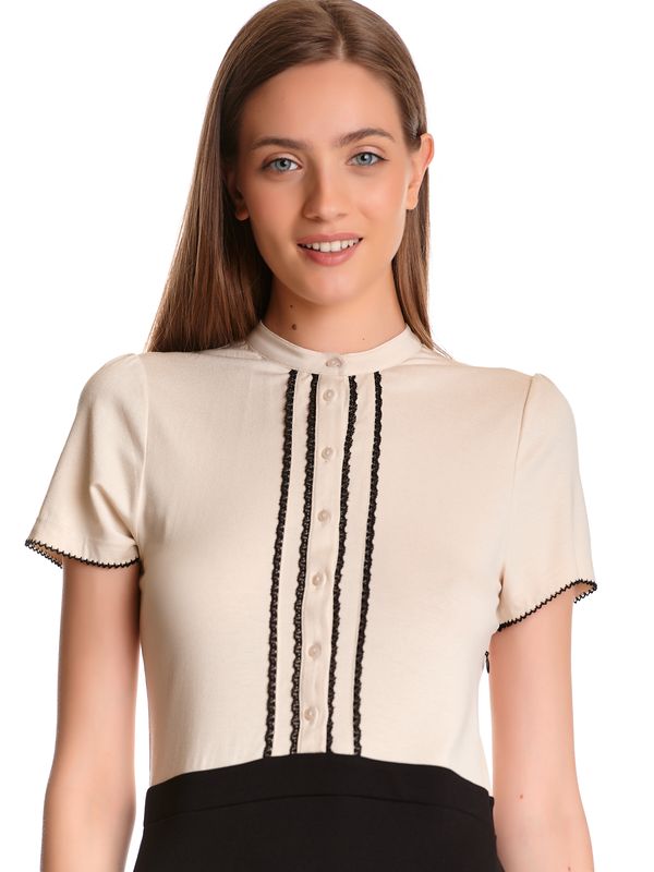Nastrovje Potsdam Vive Maria Cappucine Day Damen A-Linien-Kleid creme/schwarz Schlussverkauf