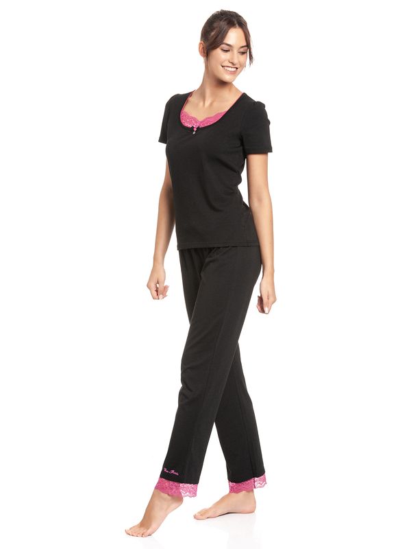 Nastrovje Potsdam Vive Maria Sugar Night Damen Pyjama schwarz Saisonschlussverkauf