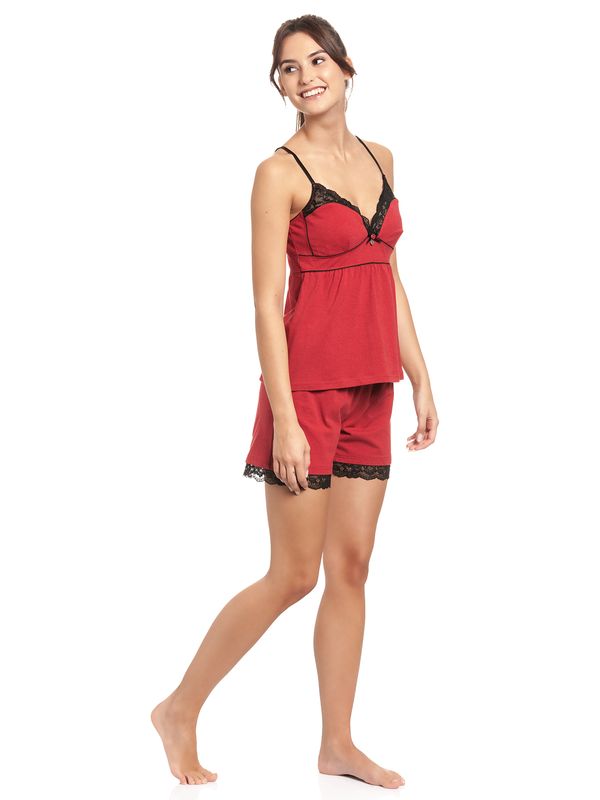 Nastrovje Potsdam Vive Maria Libstick Babe Damen Pyjama rot Weihnachtsangebot