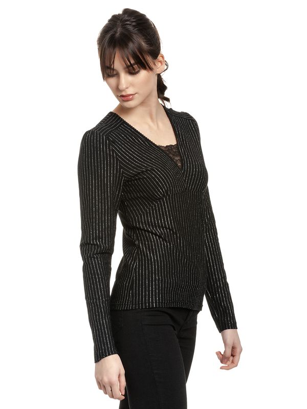 Nastrovje Potsdam Vive Maria Glamour Dandy Damen Langarmshirt schwarz Valentinstagsangebot