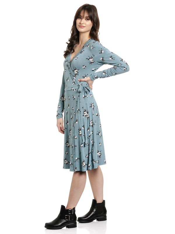 Nastrovje Potsdam Vive Maria Waiting For You Damen Wickelkleid blau allover Räumungsverkauf