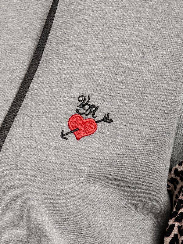 Nastrovje Potsdam Vive Maria Cosy Leo Damen Kapuzenpullover grau meliert/leo allover VIP-Rabatte