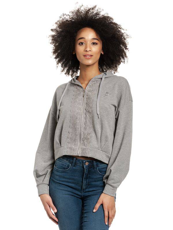 Nastrovje Potsdam Vive Maria Cosy Grey Damen Kapuzensweatjacke grau meliert Tiefpreis