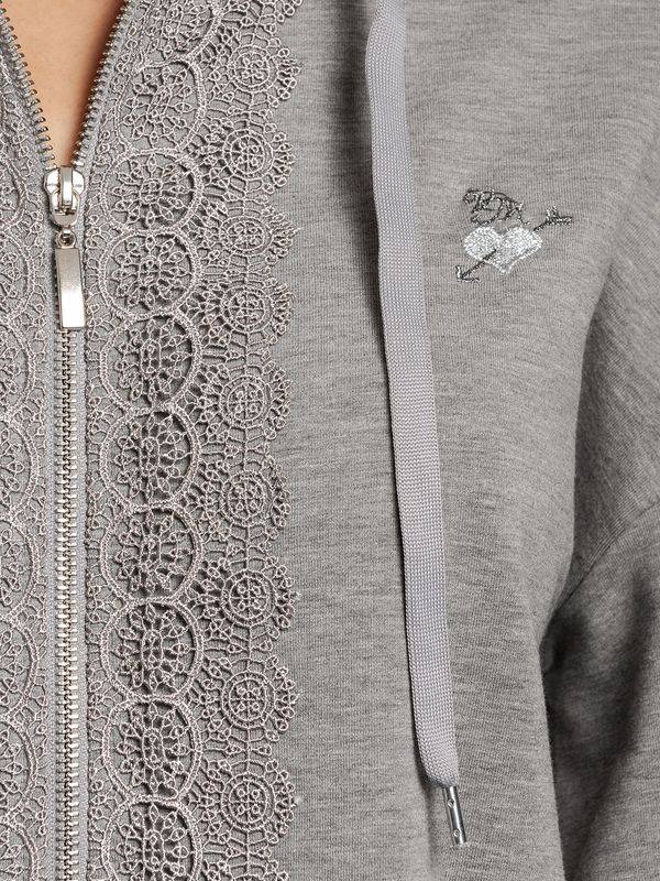 Nastrovje Potsdam Vive Maria Cosy Grey Damen Kapuzensweatjacke grau meliert Tiefpreis