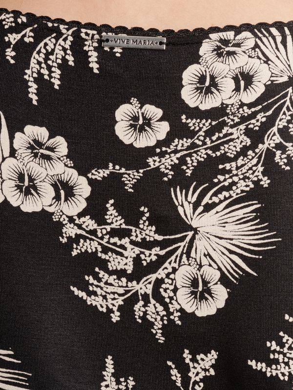 Nastrovje Potsdam Vive Maria Tropical Hawaii Damen T-Shirt schwarz allover Wochenangebot