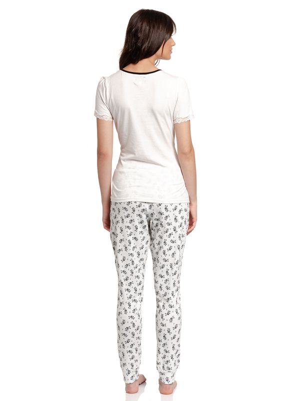 Nastrovje Potsdam Vive Maria Nostalgie Ripp Damen Pyjama creme/allover Letzte 2 Tage