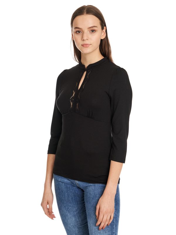Nastrovje Potsdam Vive Maria Black Saigon Damen Stehkragenshirt schwarz Fabrikladen