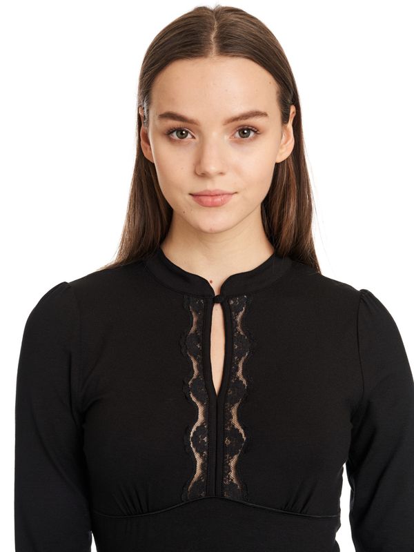 Nastrovje Potsdam Vive Maria Black Saigon Damen Stehkragenshirt schwarz Fabrikladen