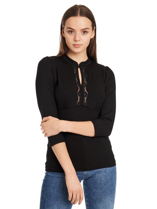 Nastrovje Potsdam Vive Maria Black Saigon Damen Stehkragenshirt schwarz Fabrikladen