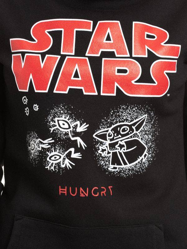 Nastrovje Potsdam The Mandalorian Grogu Hungry Damen Schalkragenpullover schwarz/rot Black Friday Preise