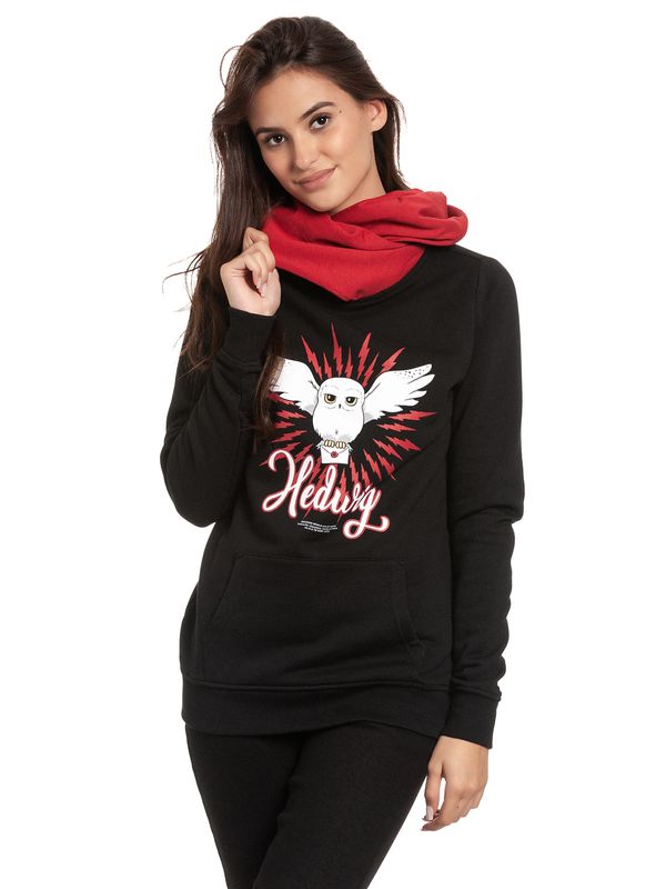 Nastrovje Potsdam Harry Potter Hedwig Arrows Damen Schalkragenpullover schwarz/rot 50% Rabatt für begrenzte Zeit