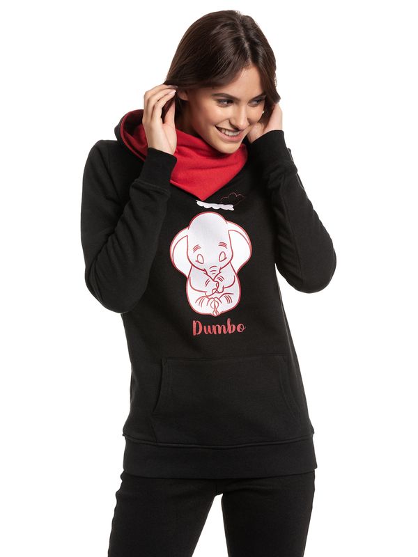Nastrovje Potsdam Dumbo Sleepy Damen Kapuzensweatshirt schwarz/rot Outlet