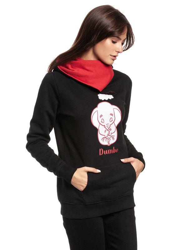 Nastrovje Potsdam Dumbo Sleepy Damen Kapuzensweatshirt schwarz/rot Outlet