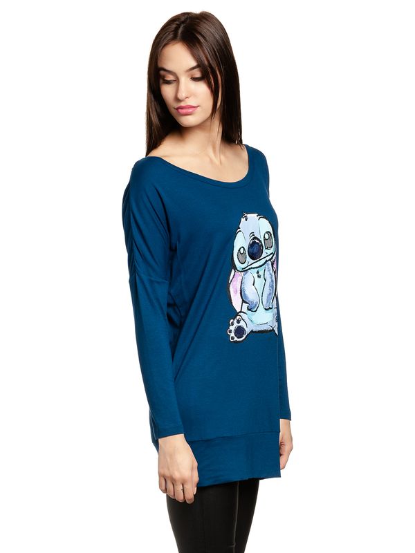 Nastrovje Potsdam Lilo & Stitch Blue Stitch Damen Langarmshirt blau Auslauf