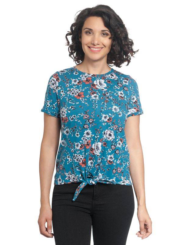 Nastrovje Potsdam Vive Maria Flower Day Damen T-Shirt azur allover Fabrikpreis